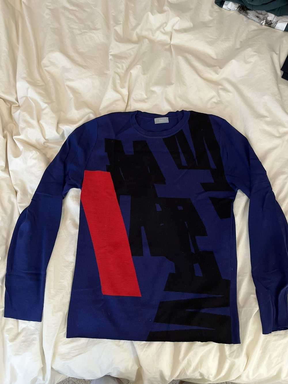 Dior Dior Homme Graphic Virgin Wool Sweater Size L - image 1