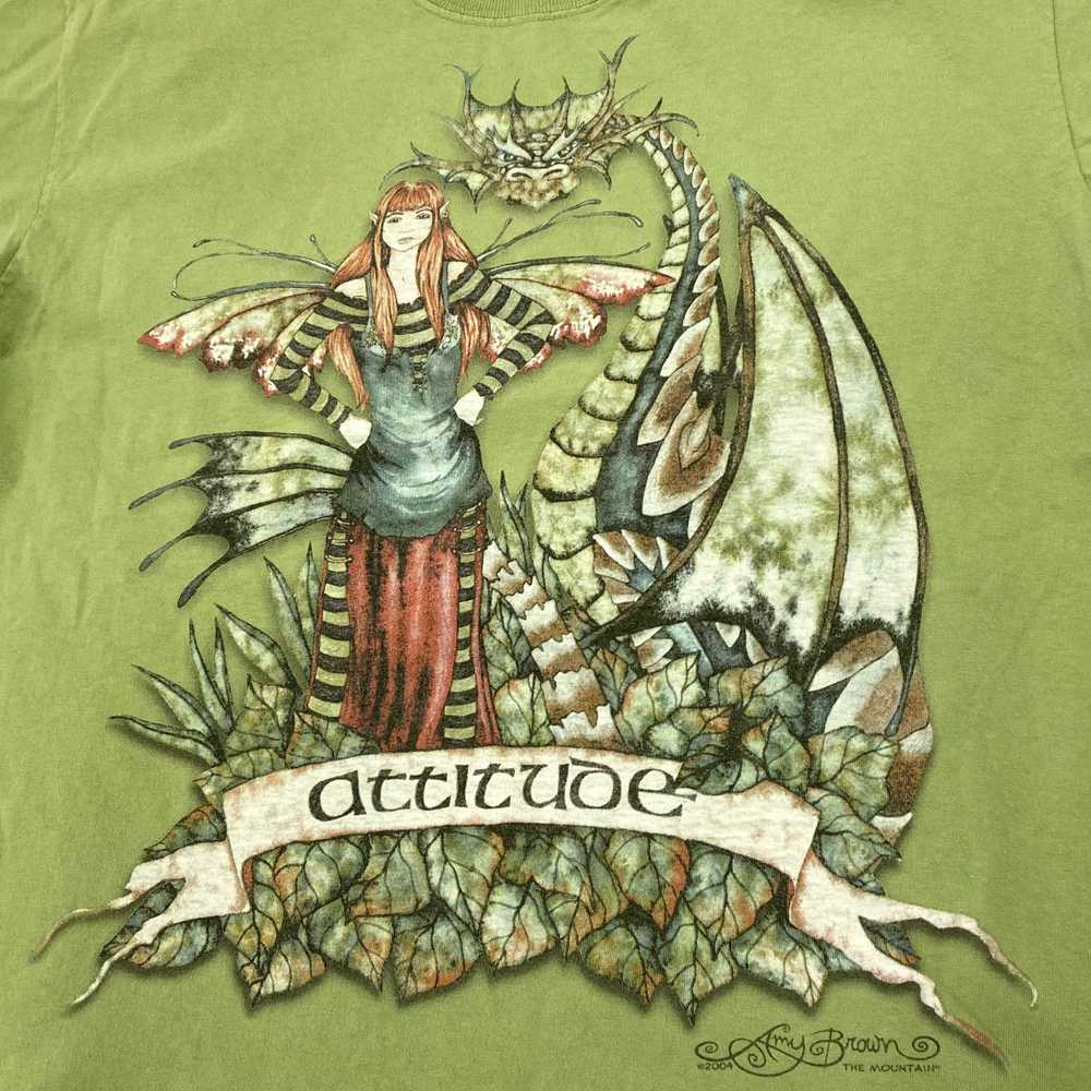 Y2K Amy Brown fairy dragon art t-shirt “attitude “ - image 2