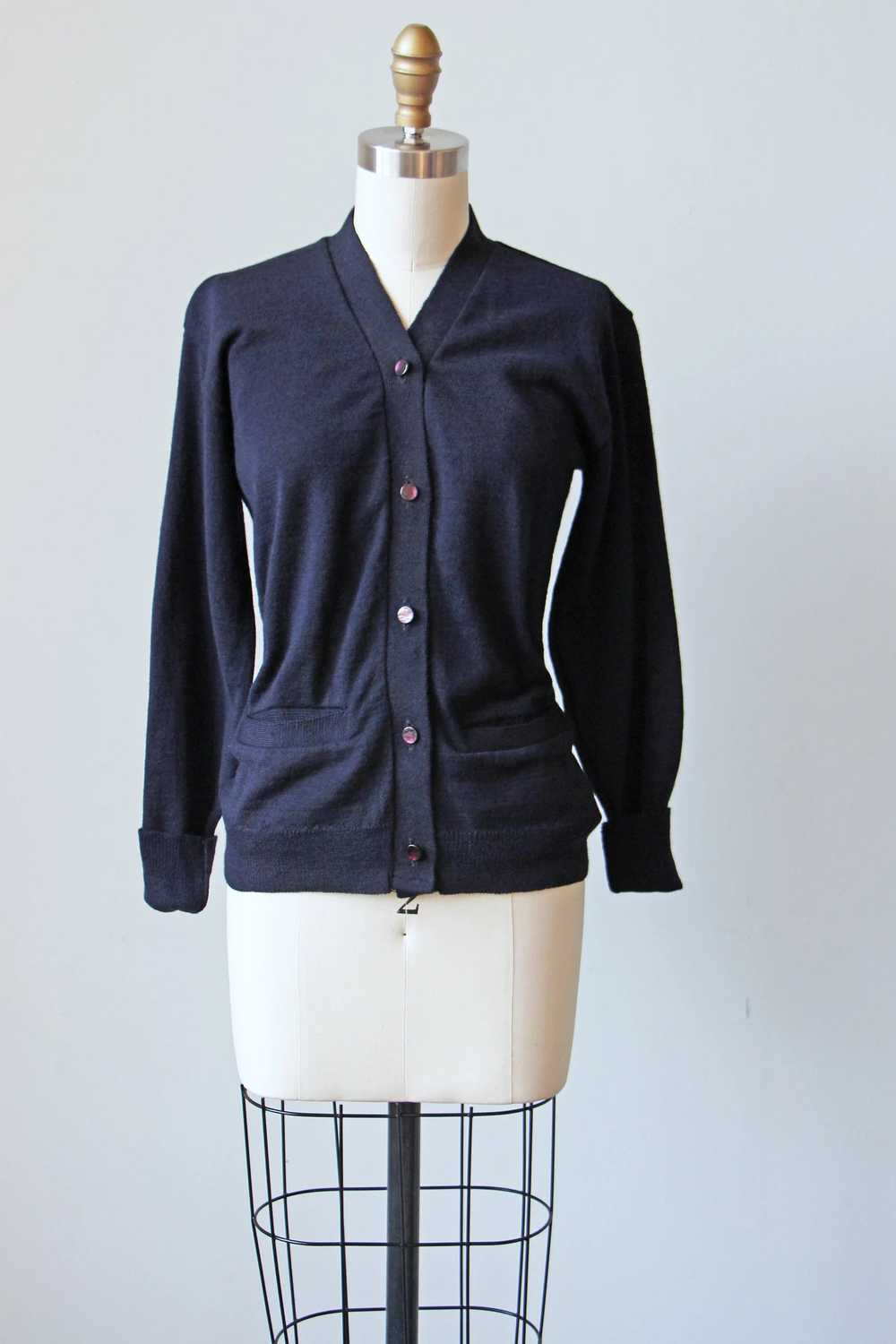 Vintage DEADSTOCK 1960s Navy Blue All-Wool USAF C… - image 1