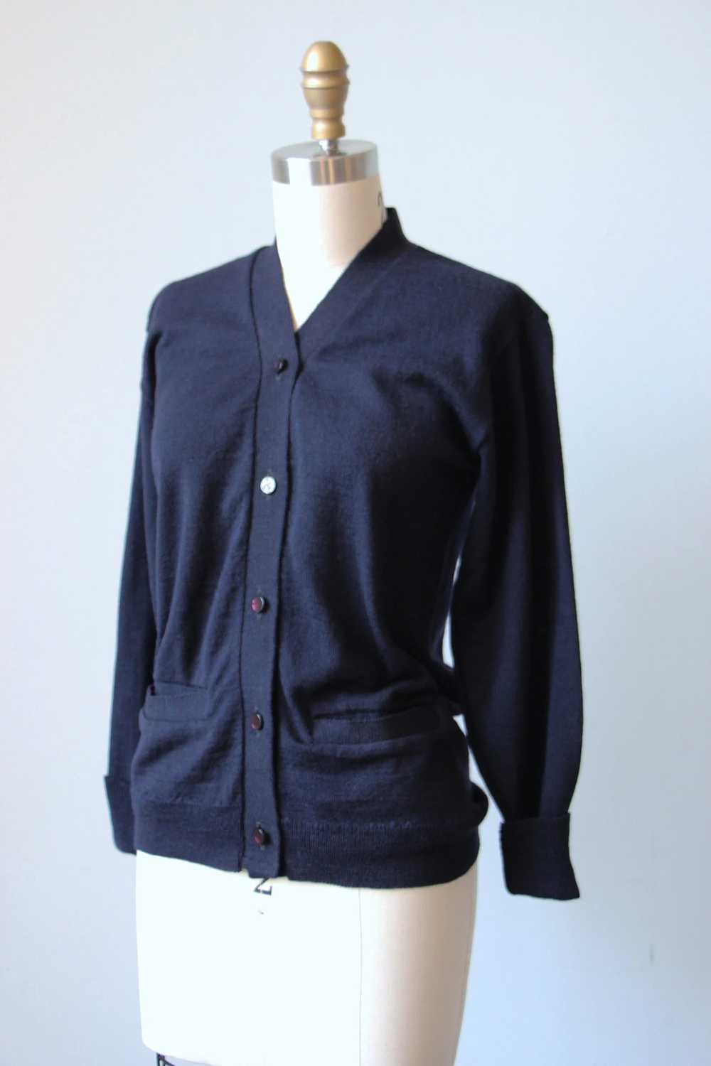 Vintage DEADSTOCK 1960s Navy Blue All-Wool USAF C… - image 2