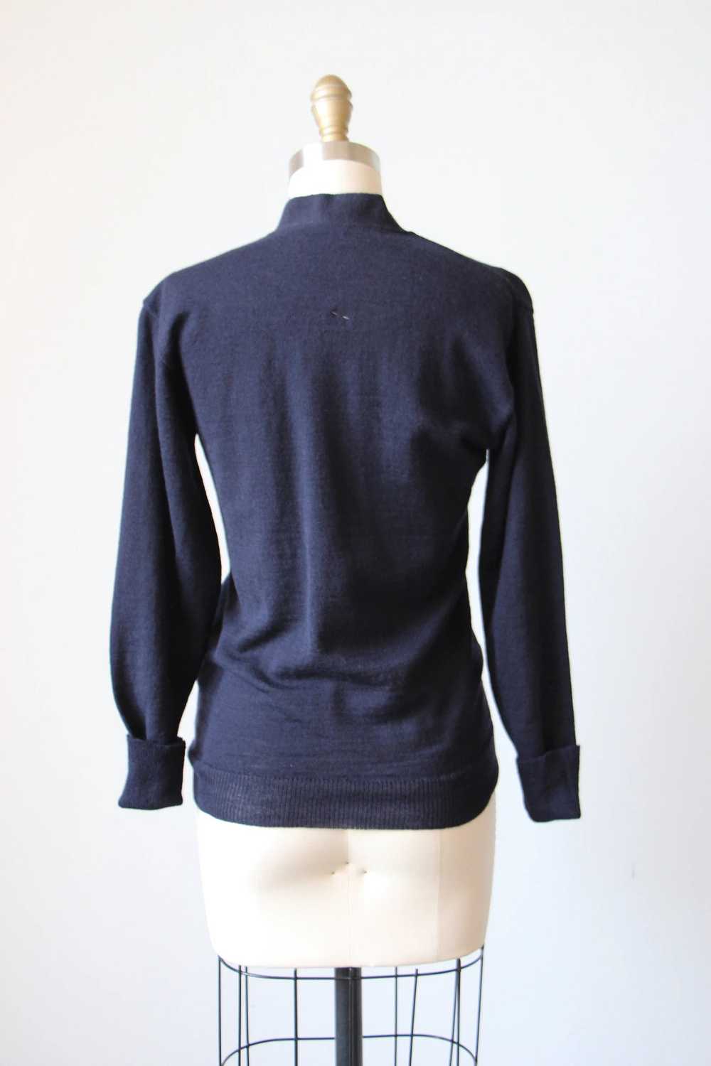 Vintage DEADSTOCK 1960s Navy Blue All-Wool USAF C… - image 4