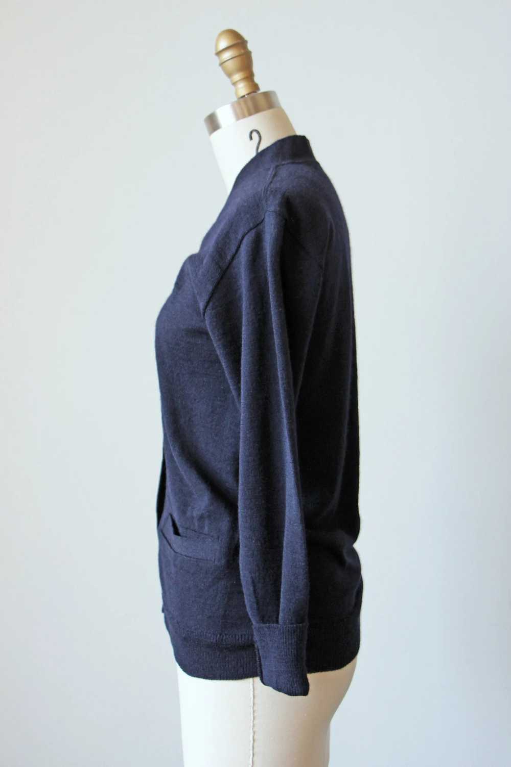 Vintage DEADSTOCK 1960s Navy Blue All-Wool USAF C… - image 5