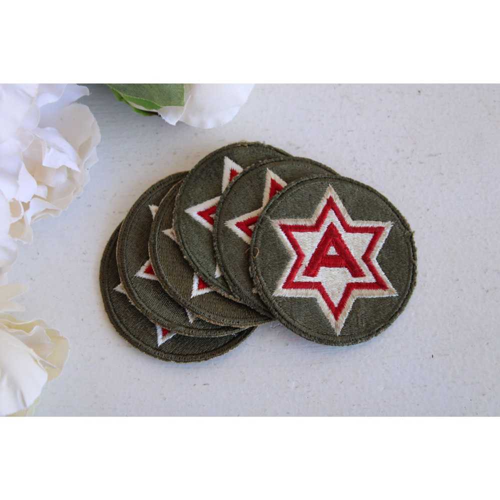 Vintage 1940s WW2 Red And White Army Patch - image 3