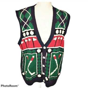 Vintage Vintage Golf Sweater Vest Size L Marisa C… - image 1