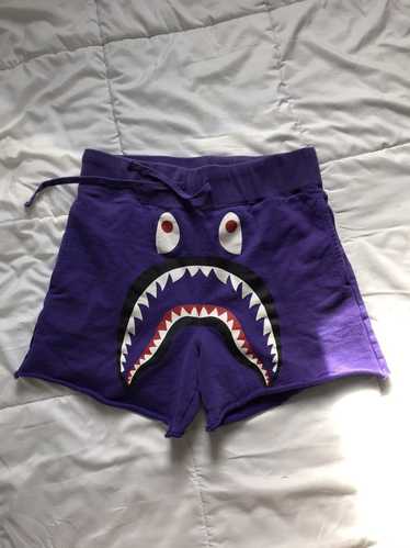 Bape Bape shark shorts purple cropped size M - image 1
