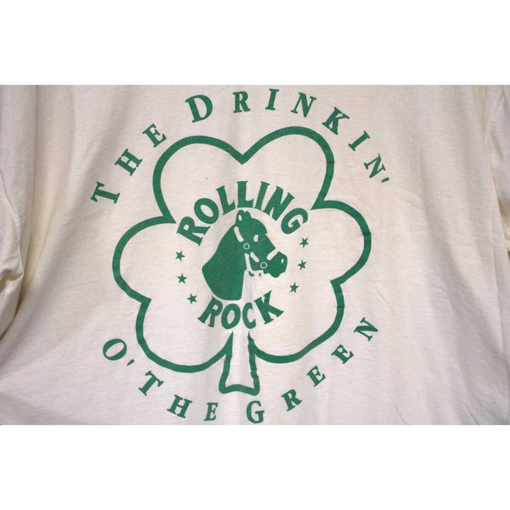 Other Vintage Men's Rolling Rock Beer Shamrock Te… - image 2
