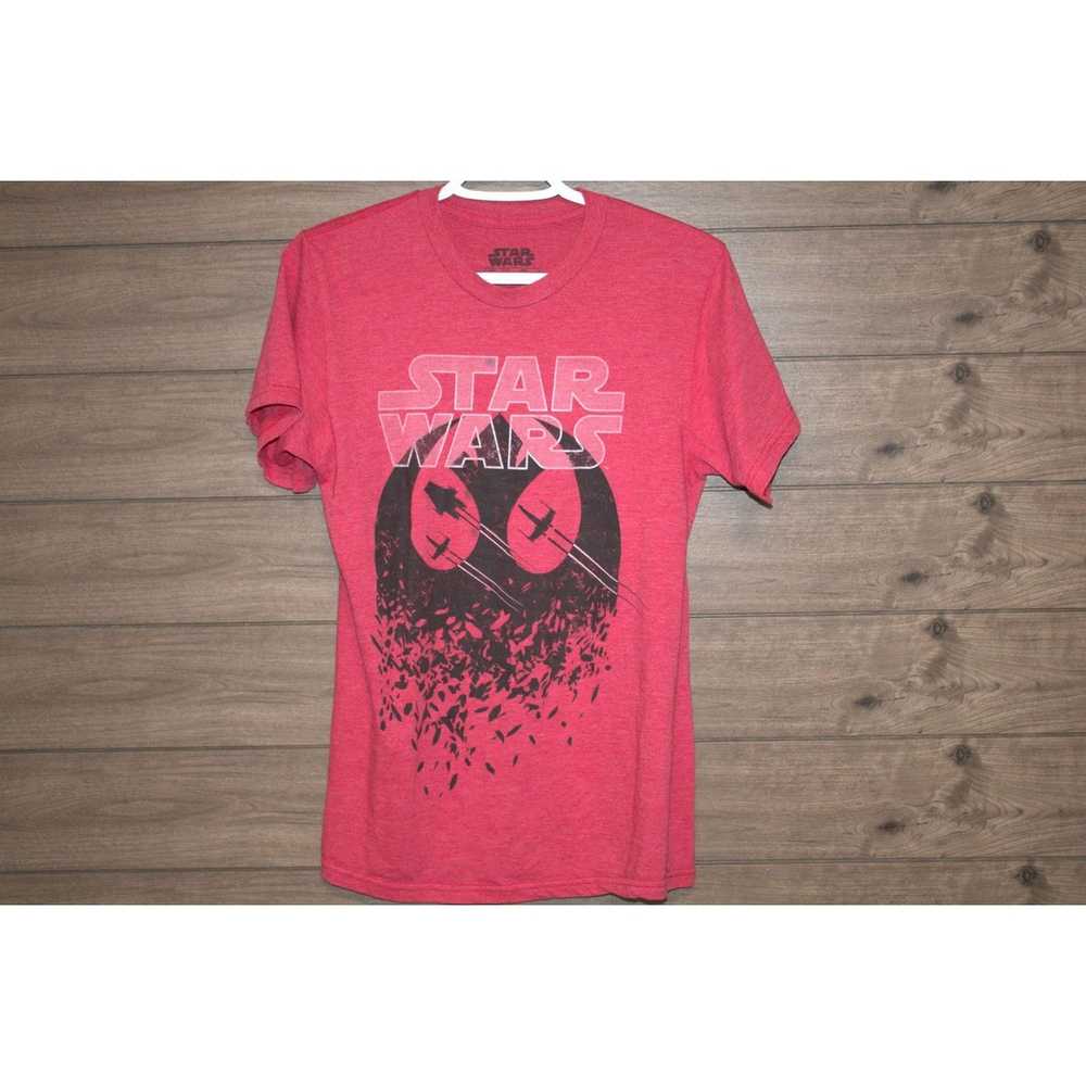 Star Wars Men's Red Star Wars Tee with X-wings si… - image 1