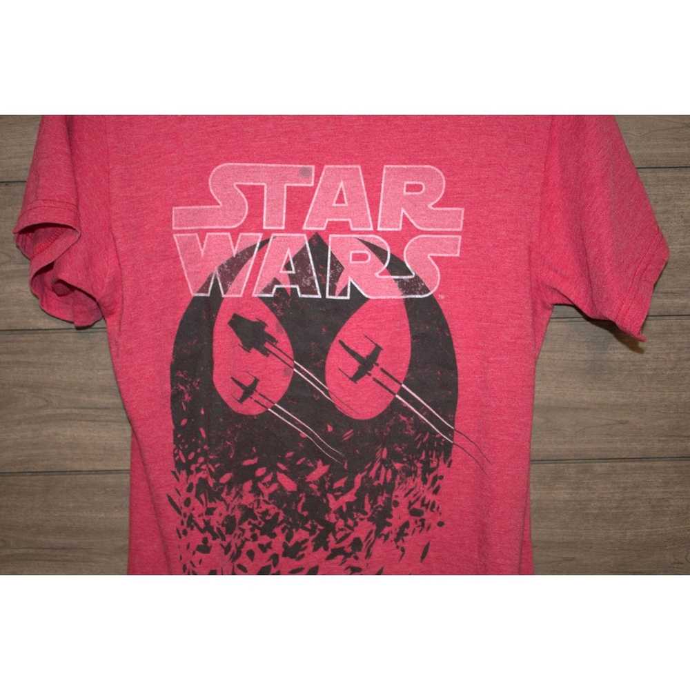Star Wars Men's Red Star Wars Tee with X-wings si… - image 2