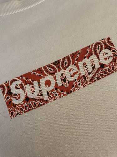 2001 Supreme White/Red Paisley Box Logo