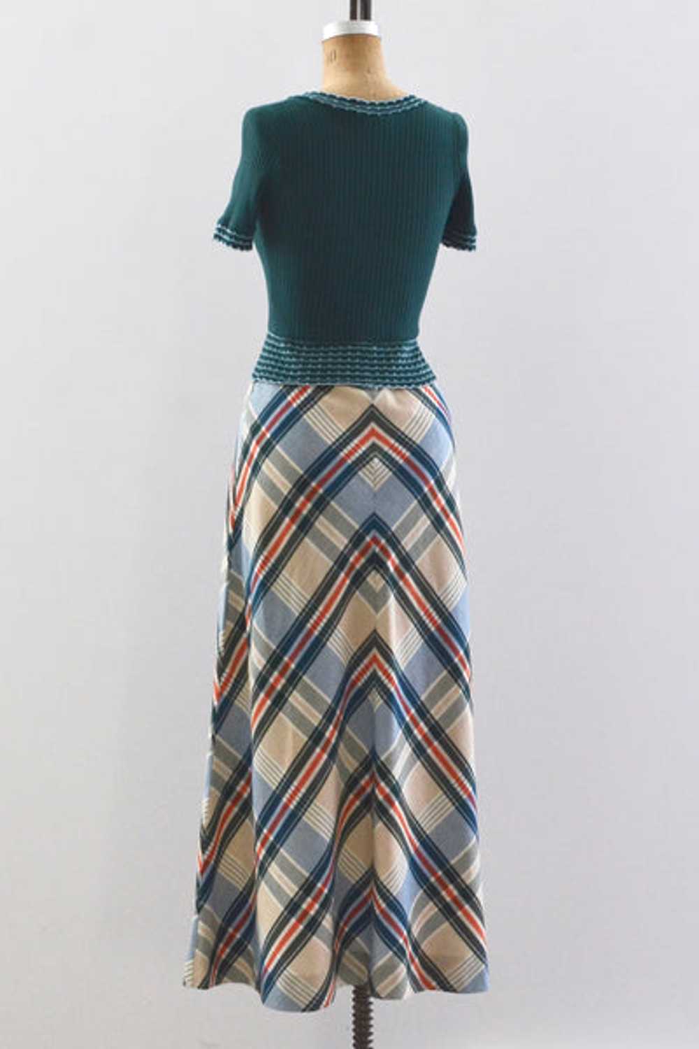 70's Mitered Knit Dress / XXS - image 5