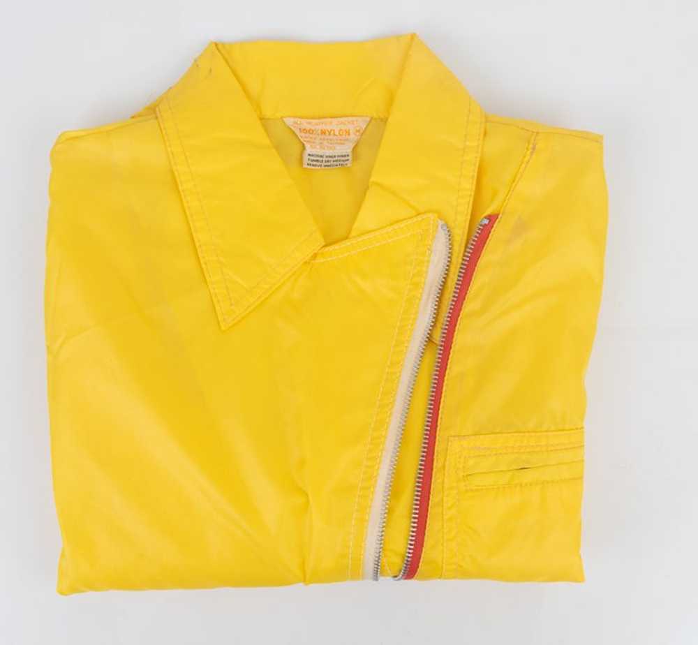 70s Yellow Nylon Windbreaker - image 4
