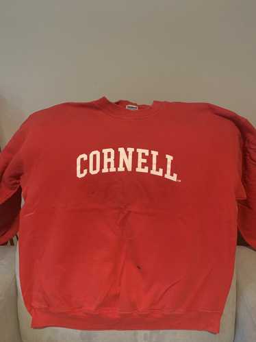 Cornell Arch Hooded Sweatshirt-Red