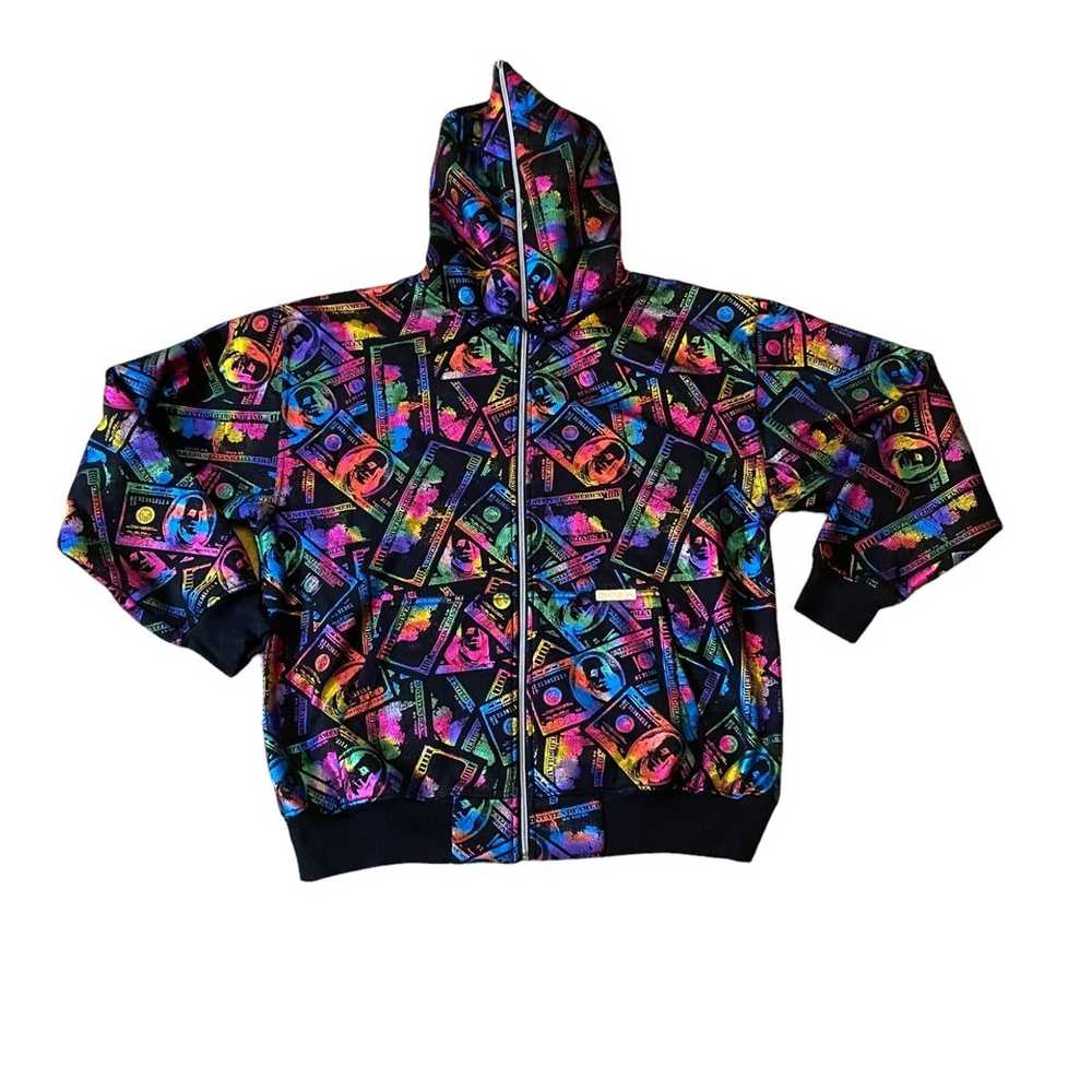 Vintage Gradient FullZip AllOverPrint y2k 100s Ho… - image 4