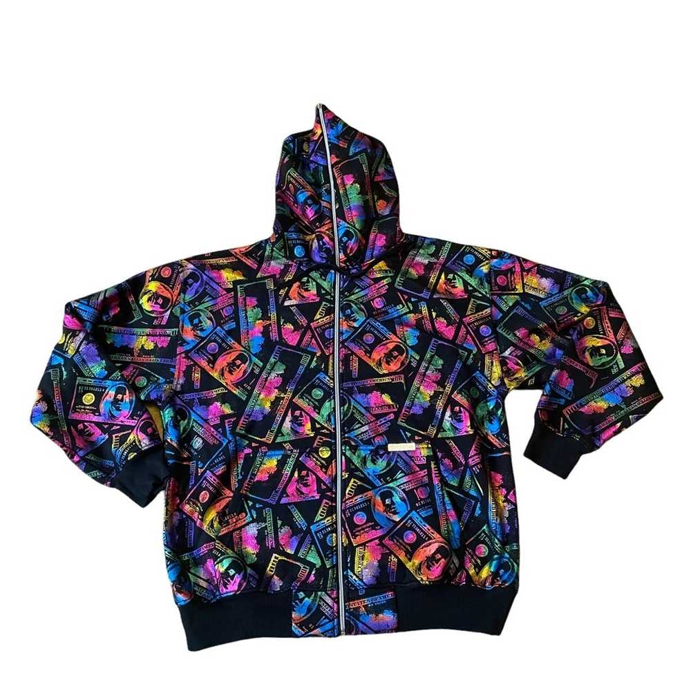 Vintage Gradient FullZip AllOverPrint y2k 100s Ho… - image 6