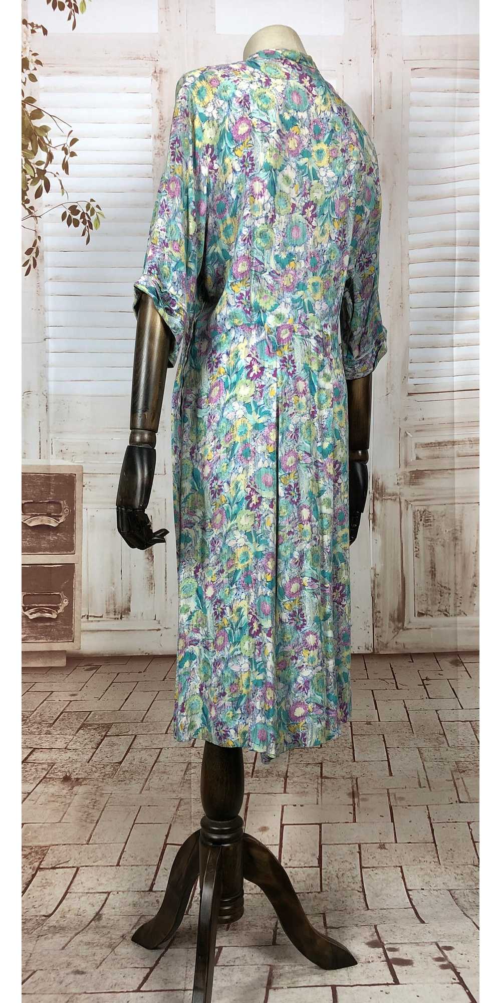 Stunning Original 1940s 40s Vintage Pastel Colour… - image 7