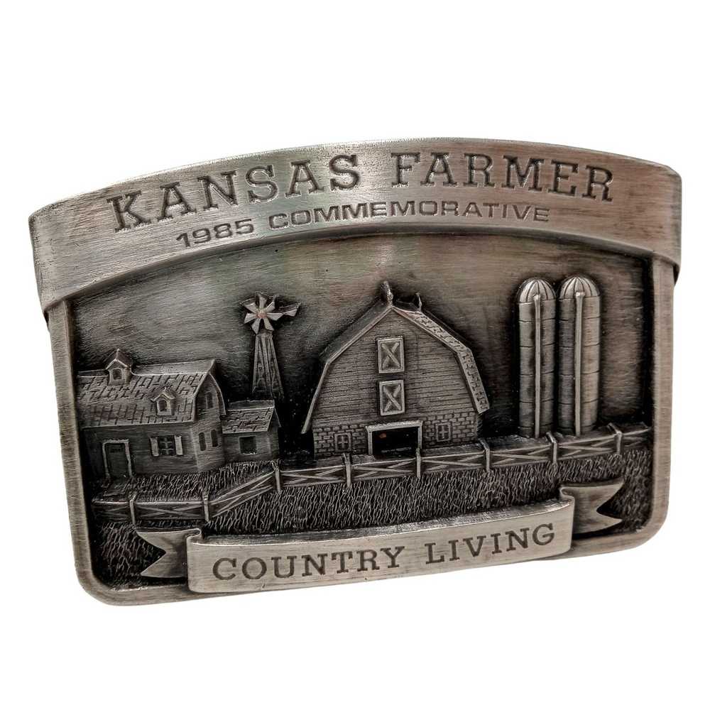 Unlisted Kansas Farmer Belt Buckle Country Living… - image 7