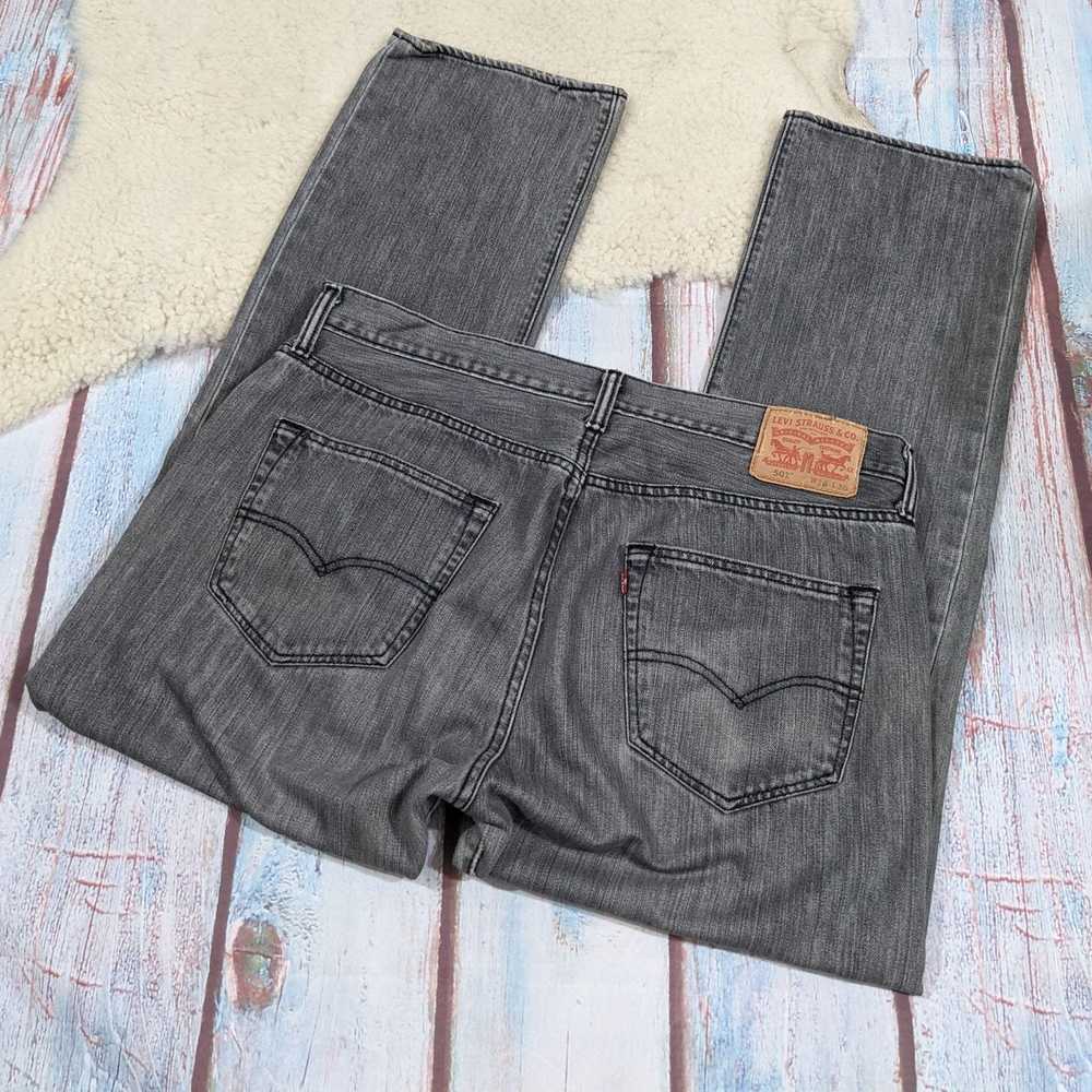 Levi's Gray Levis 501 Button Fly Straight Leg Jea… - image 2