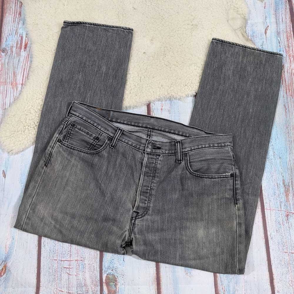 Levi's Gray Levis 501 Button Fly Straight Leg Jea… - image 5