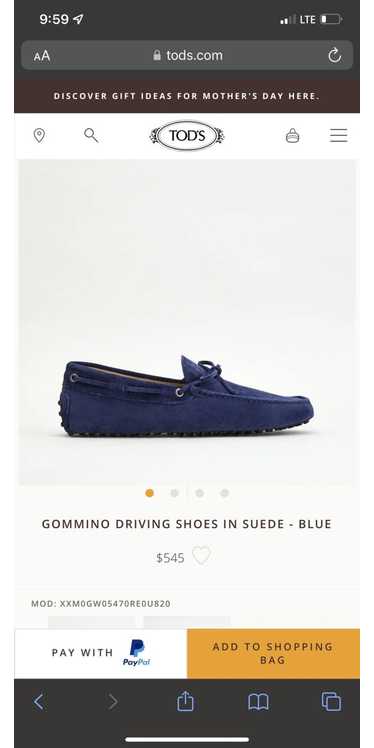 Tod's Tod's Gommino Driving Moc's, Blue, Made in I