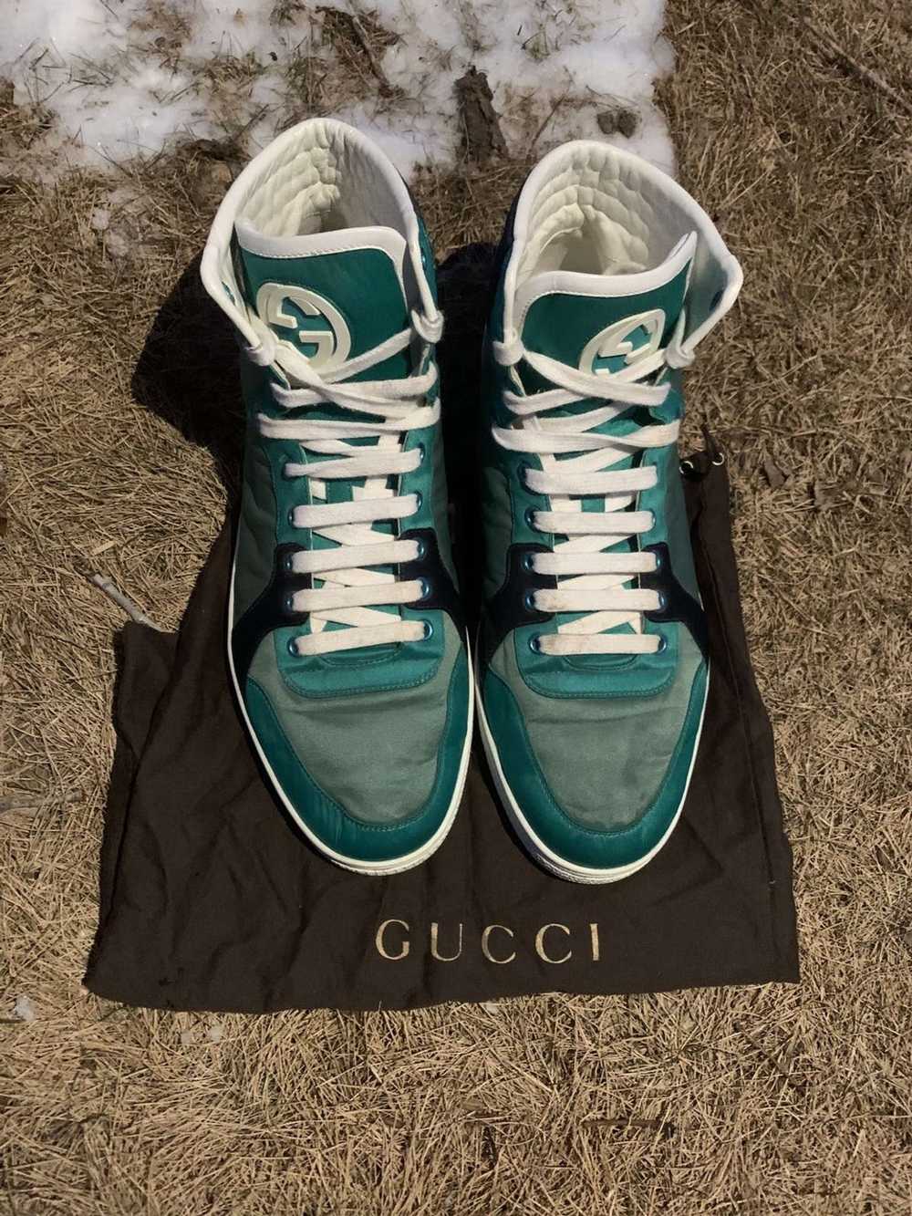 Gucci Gucci Coda Satin High Top Sneakers - image 1