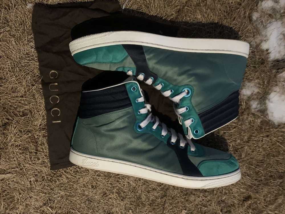 Gucci Gucci Coda Satin High Top Sneakers - image 2