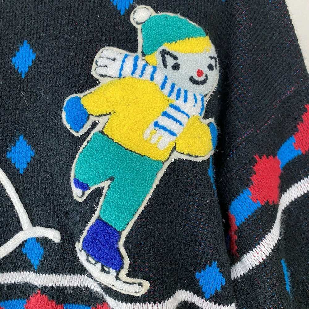 1980s Ice Skater Slouchy Sweater, Cherry Stix Ltd… - image 2