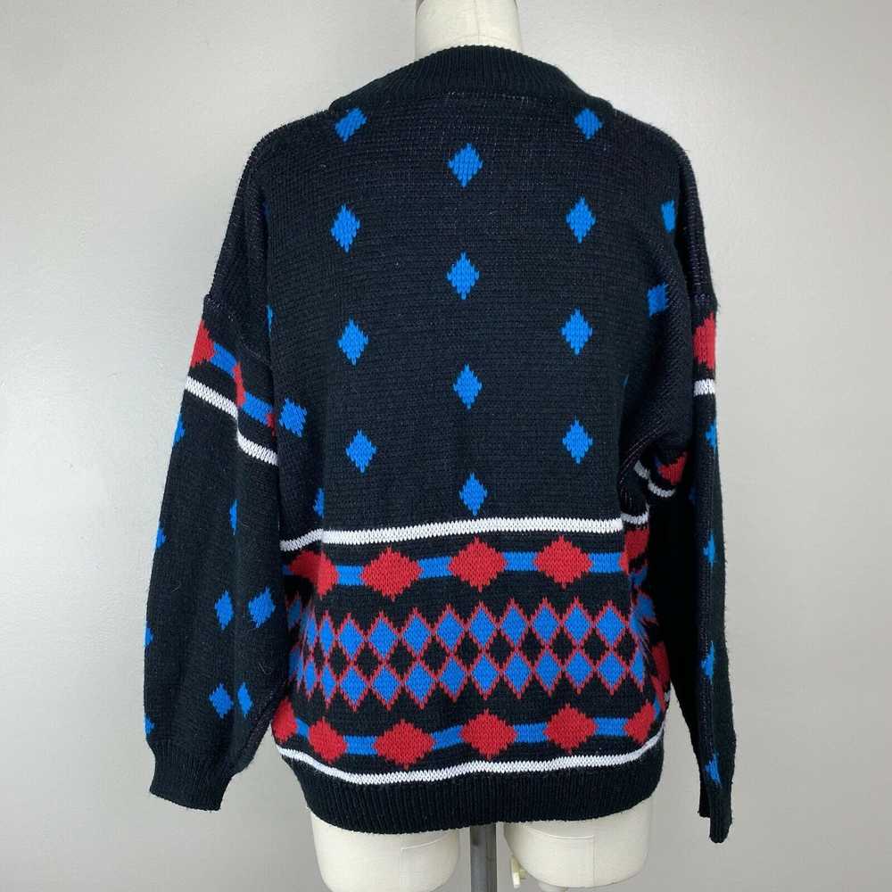 1980s Ice Skater Slouchy Sweater, Cherry Stix Ltd… - image 3