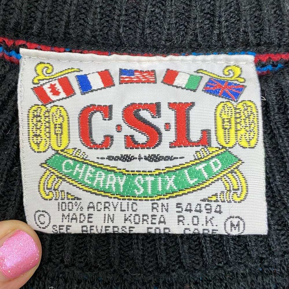 1980s Ice Skater Slouchy Sweater, Cherry Stix Ltd… - image 5