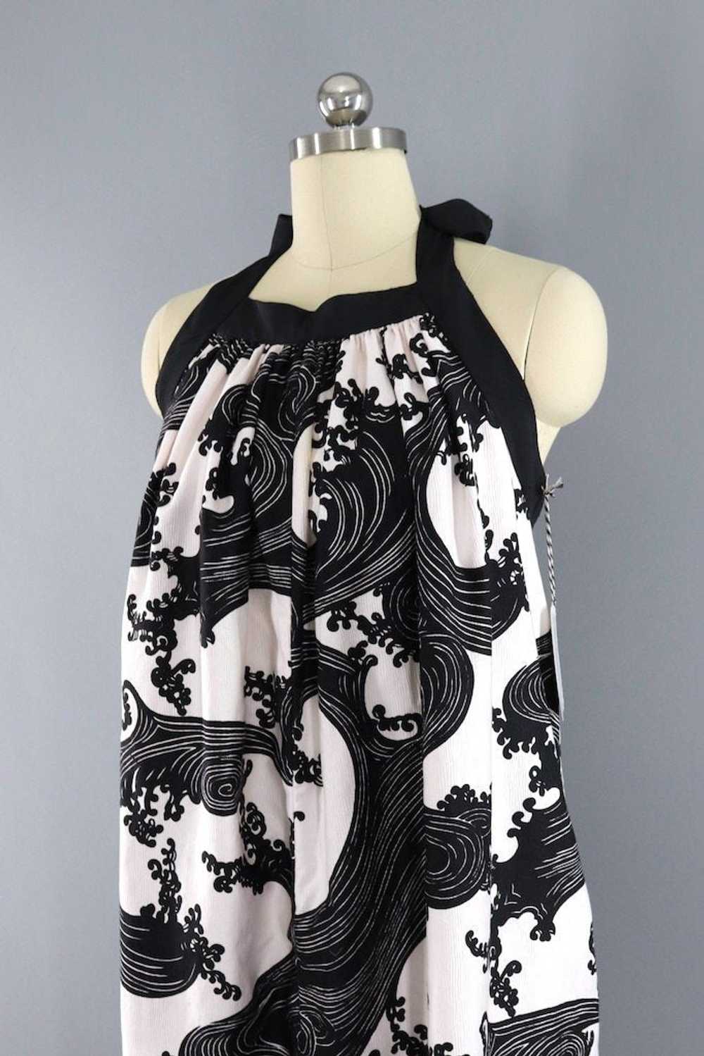 Vintage Waves Halter Dress - image 2