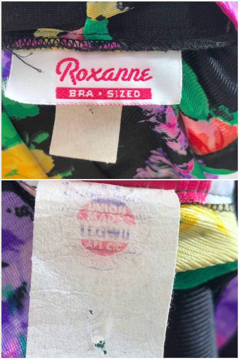 Vintage Roxanne Neon Floral Robe - image 4