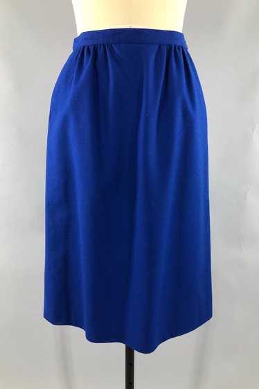 Vintage Royal Blue Wool Pendleton Skirt