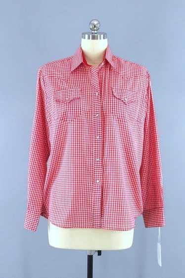 Vintage Rockmount Red Gingham Western Shirt