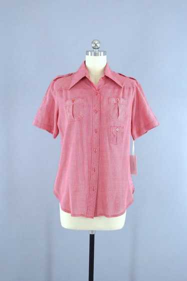 Vintage Red Gingham Shirt