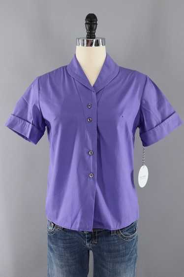 Vintage Purple Blouse with Orginal Tags - image 1