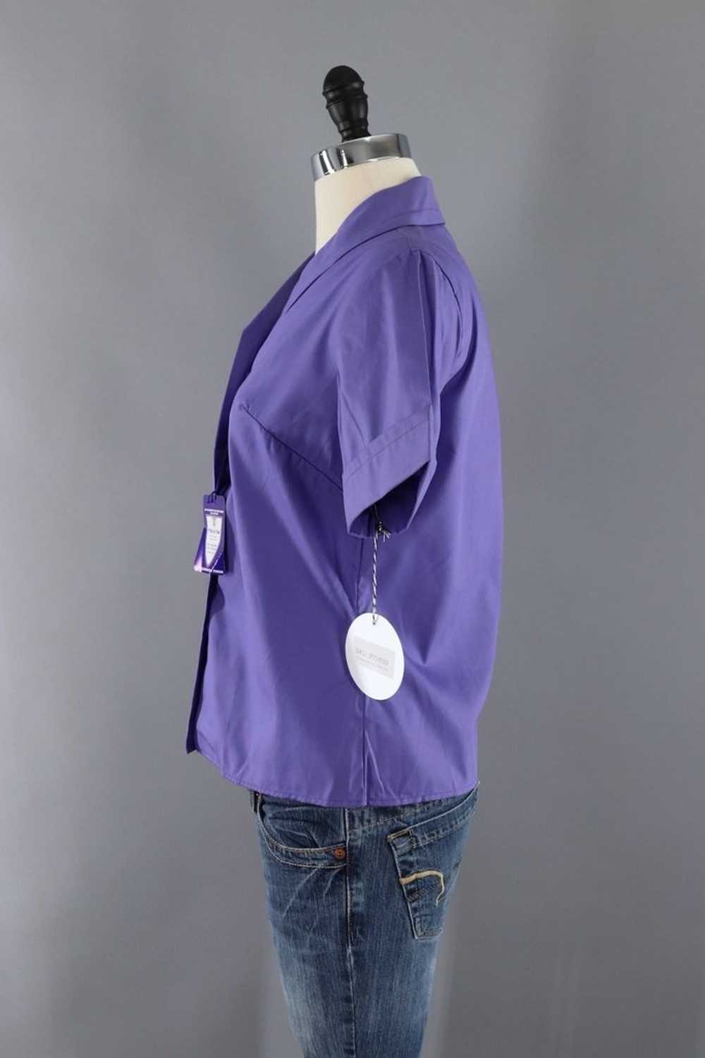 Vintage Purple Blouse with Orginal Tags - image 2