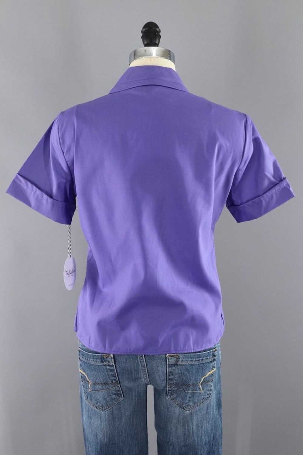 Vintage Purple Blouse with Orginal Tags - image 3