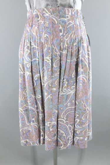 Vintage Pastel Ikat Print Skirt