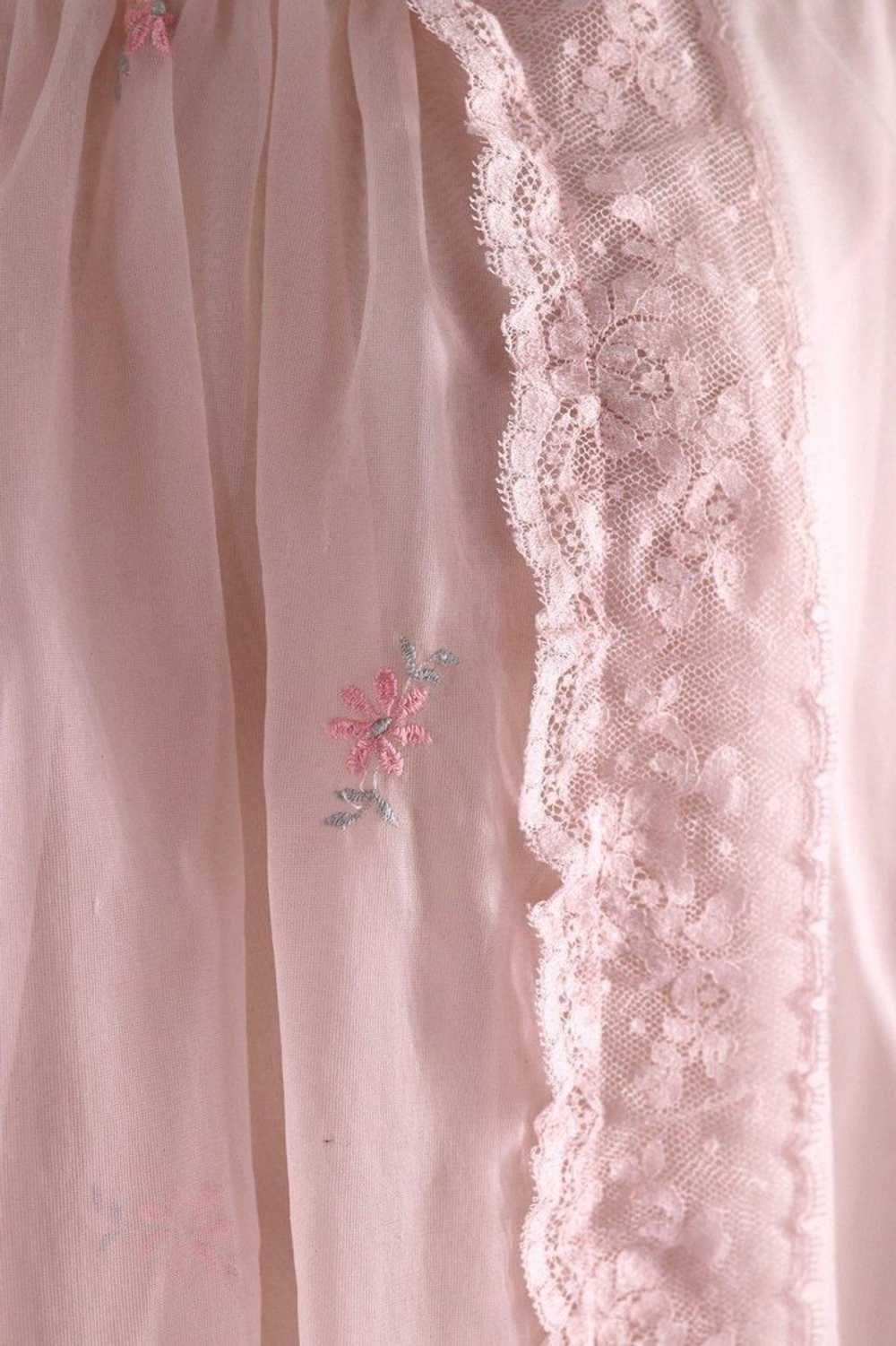 Vintage Pastel Pink Nightie Sleep Top - image 3