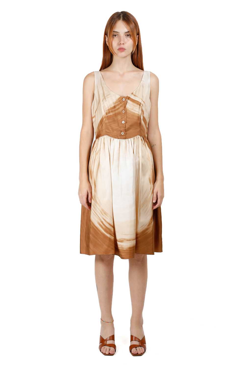 PRADA Flared-skirt silk dress F/W 2003 - image 1