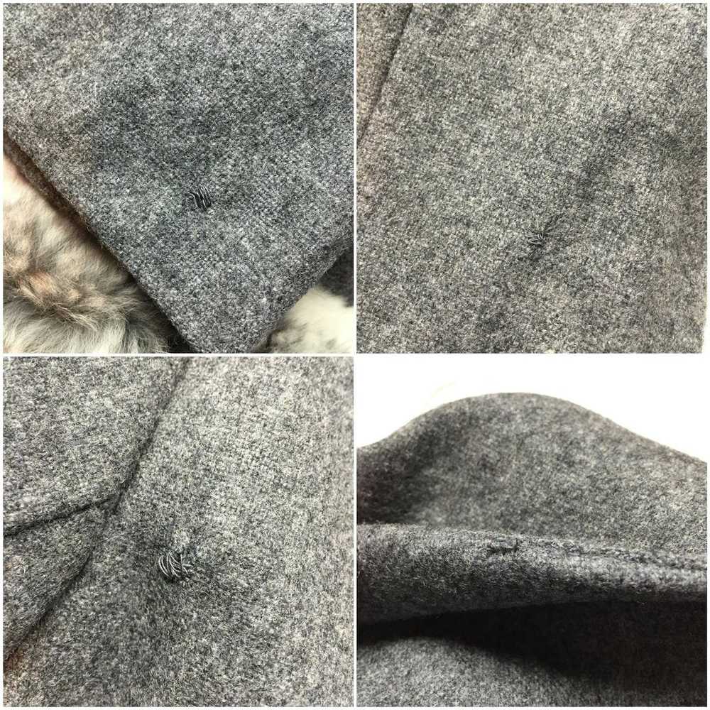 Vintage 1940s Grey Wool Jacket with Fur Trim - image 4