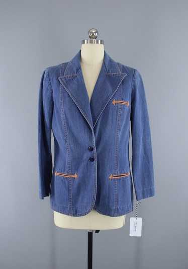 Vintage Denim Blazer Jean Jacket