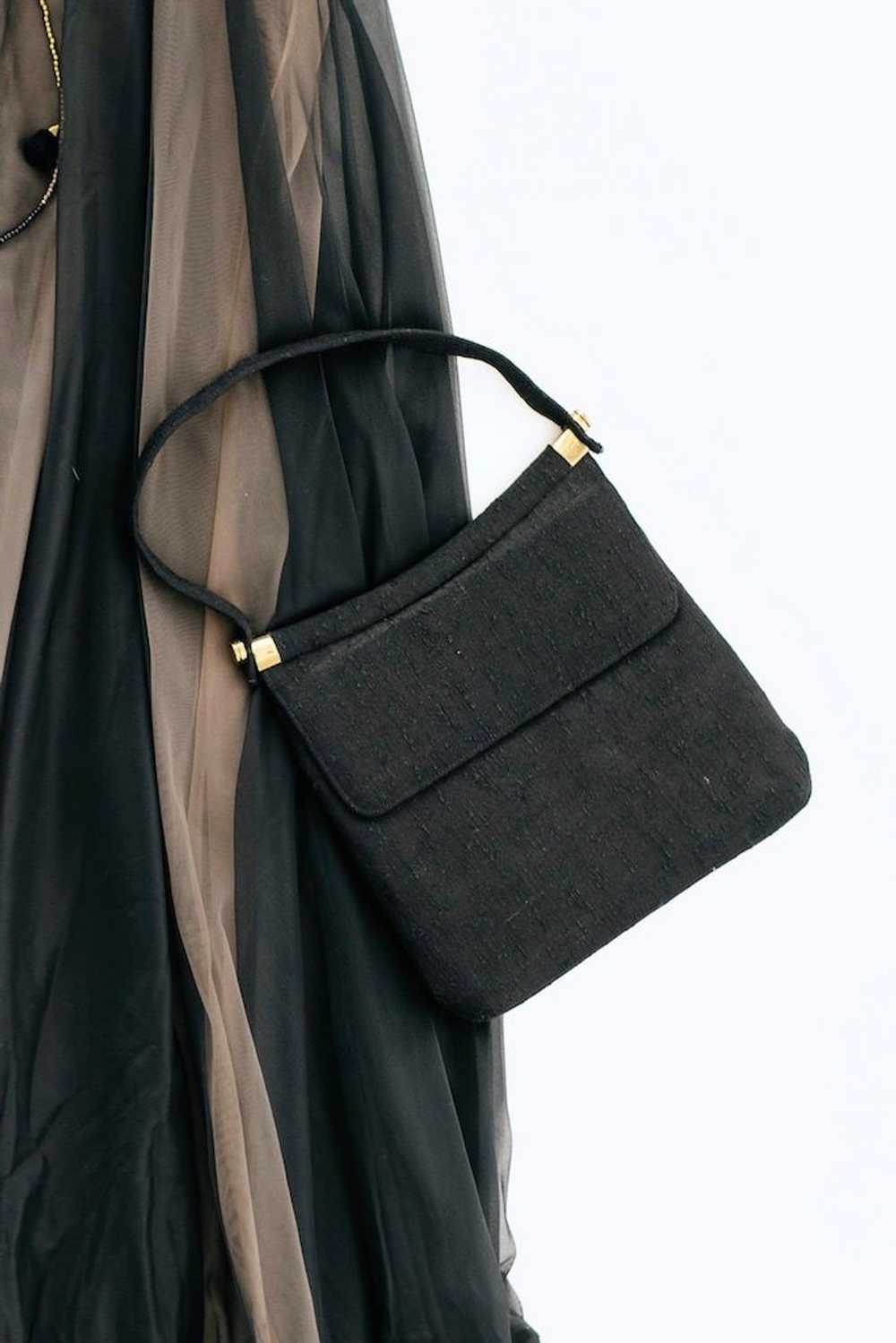 Vintage 1950s Black Frame Handbag - image 3