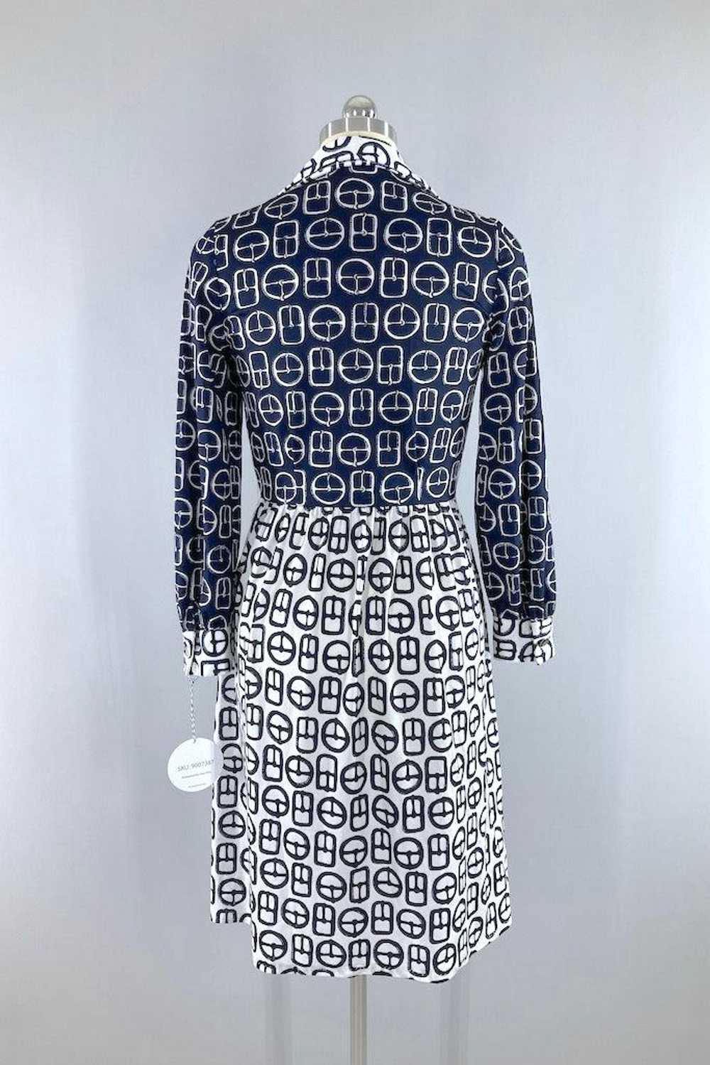 Vintage Buckle Novelty Print Dress - image 6