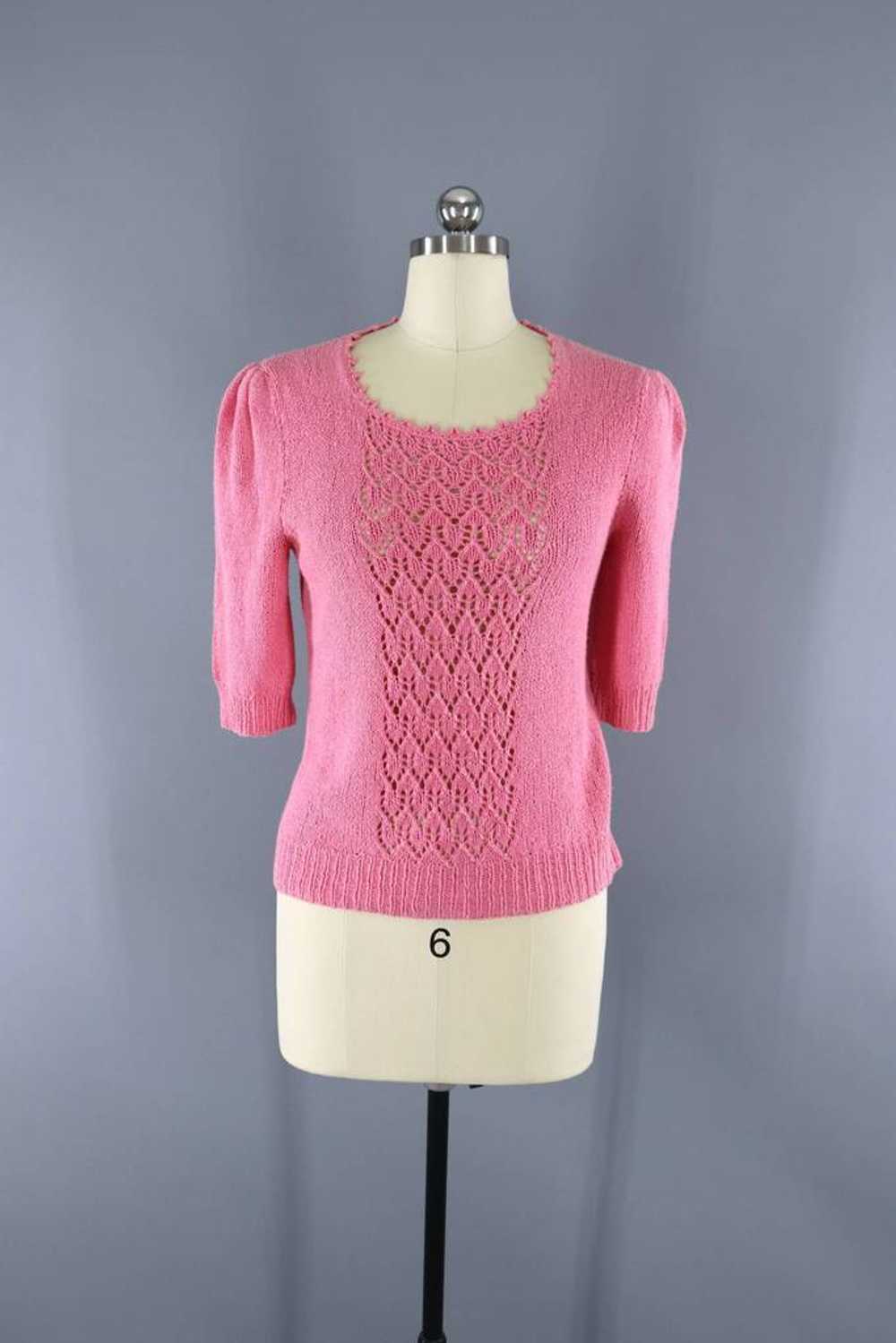 Vintage Carnation Pink Sweater - image 1