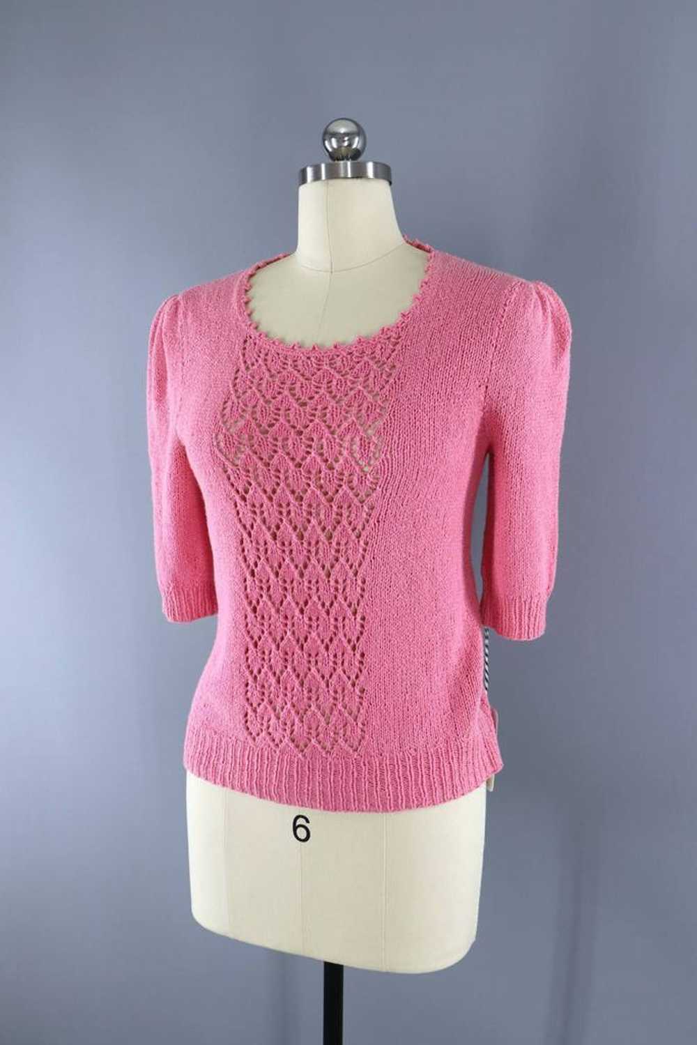 Vintage Carnation Pink Sweater - image 2