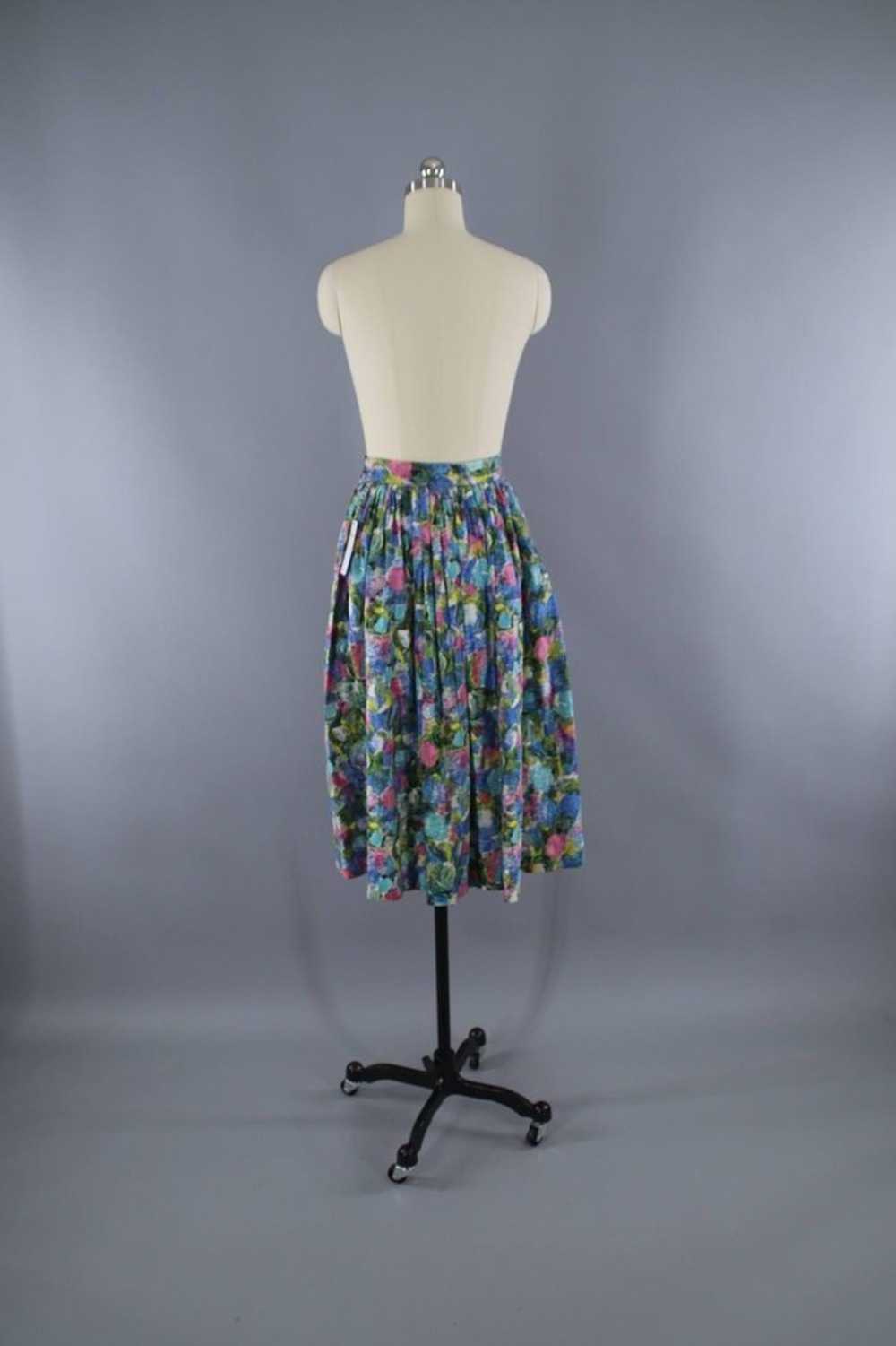 Vintage 1950s Novelty Print Skirt - image 7