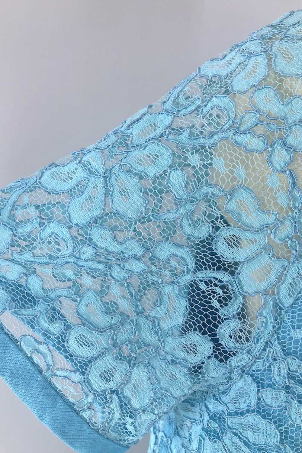 Vintage Blue Lace Party Dress - image 4