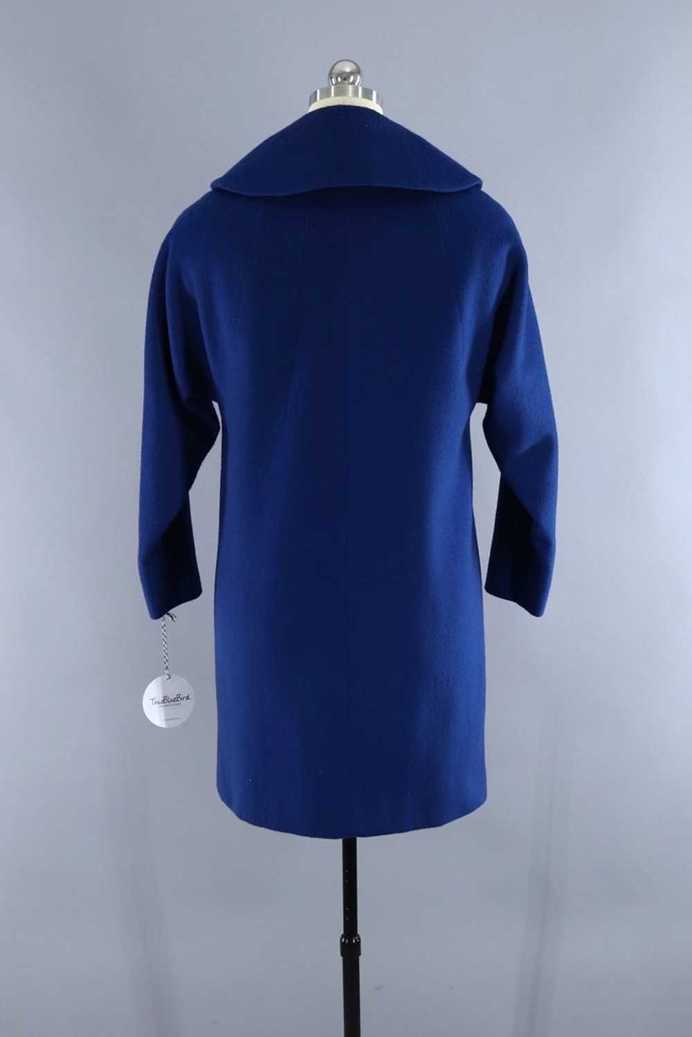 Vintage Blue Cashmere Wool Coat - image 4