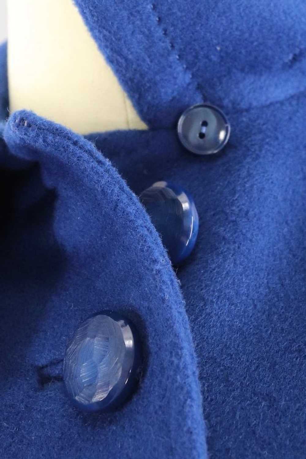 Vintage Blue Cashmere Wool Coat - image 5