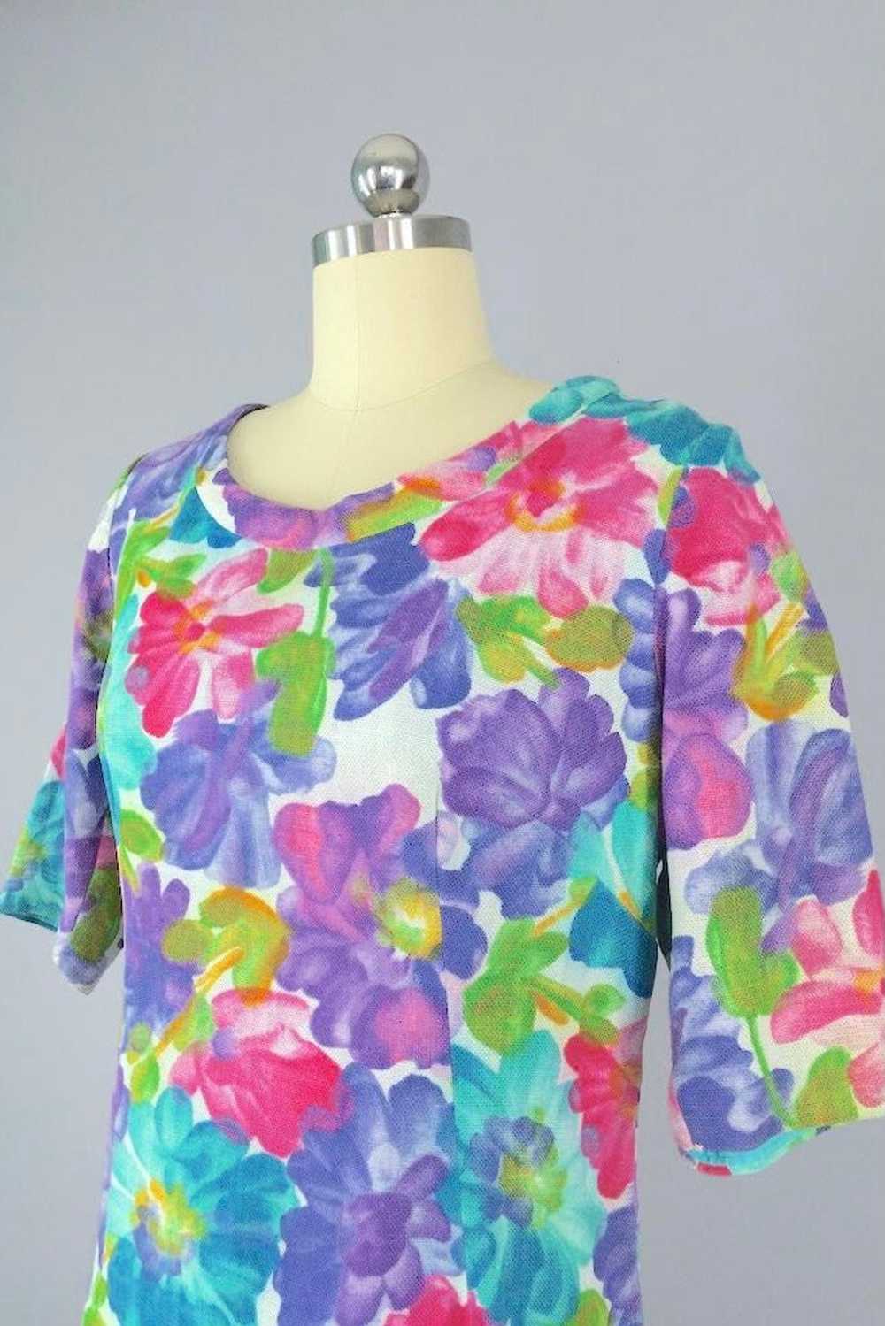 Vintage 1960s Spring Floral Day Dress - image 2